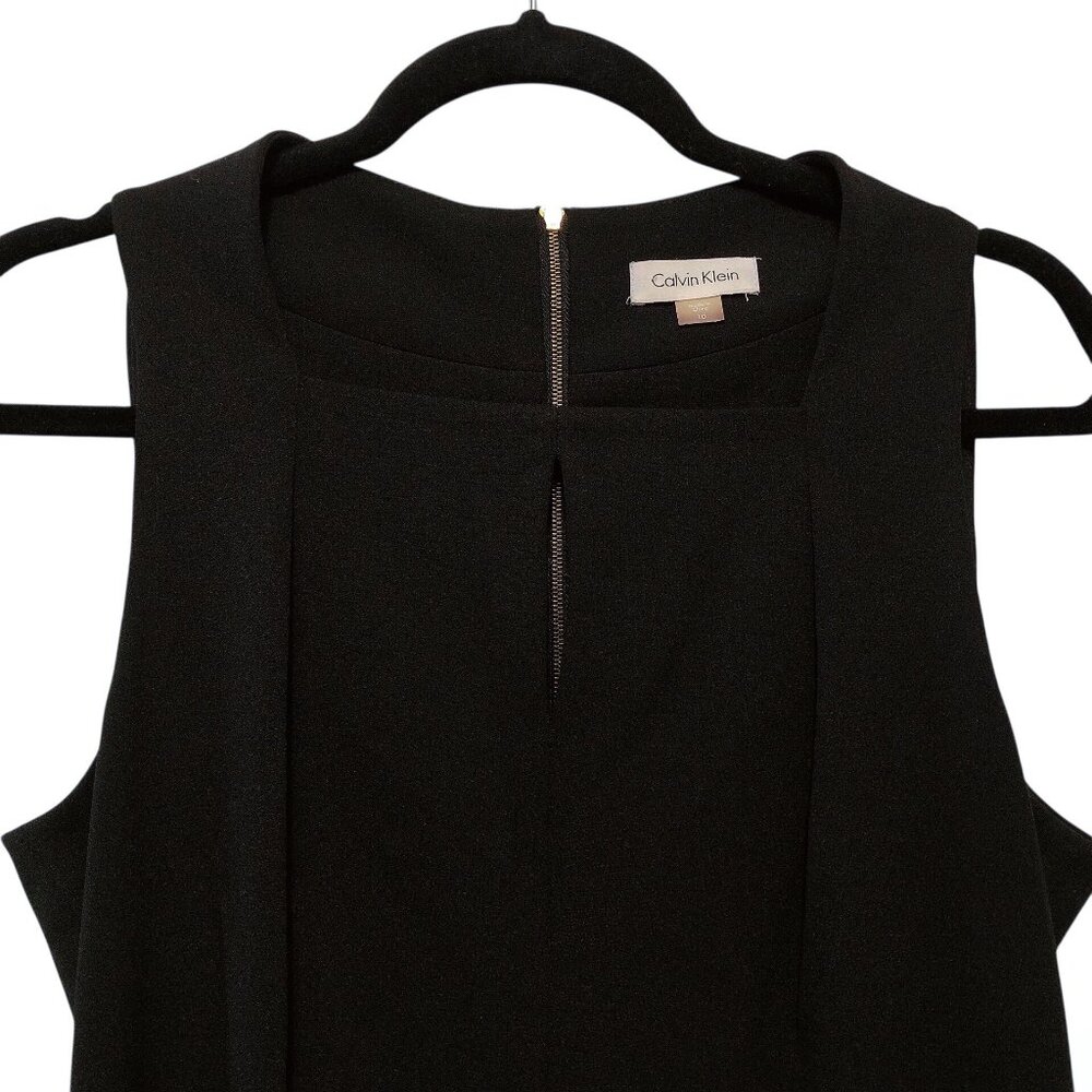 Calvin Klein Solid Black Square Neck Sleeveless S… - image 5